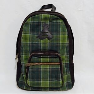Pendleton Tartan Green Plaid Dome Wool Backpack